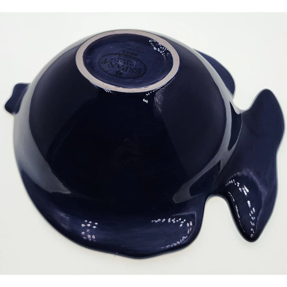 Espana Lifestyle BOCCA Fish Shaped Serving Bowl Hand Painted Ceramic Floral 3D - Picture 5 of 8
